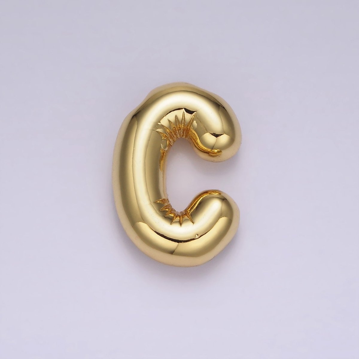 14K Gold Filled 20mm Chubby Balloon Initial Letter Pendant | A1067 - A1079 - DLUXCA