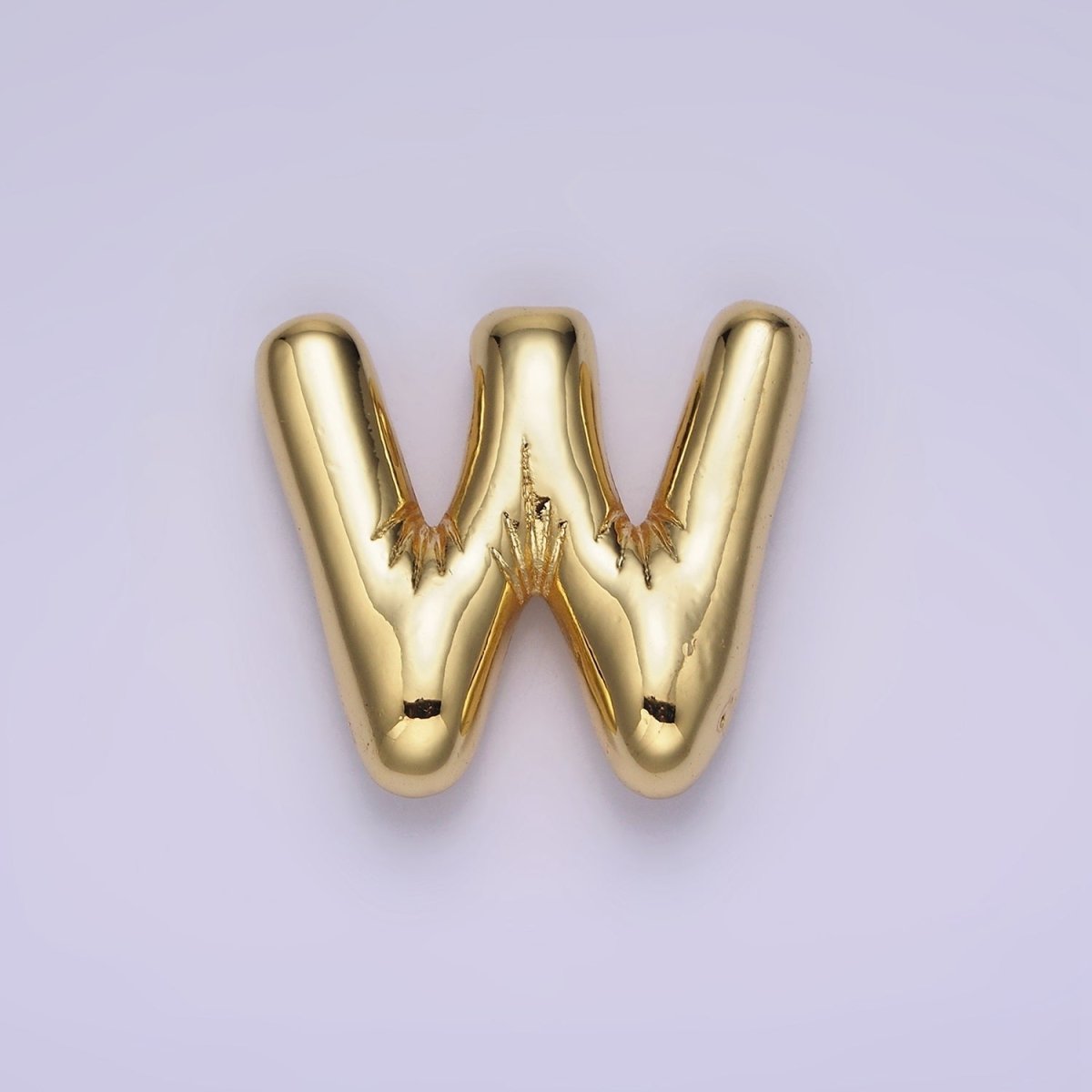 14K Gold Filled 20mm Chubby Balloon Initial Letter Pendant | A1067 - A1079 - DLUXCA