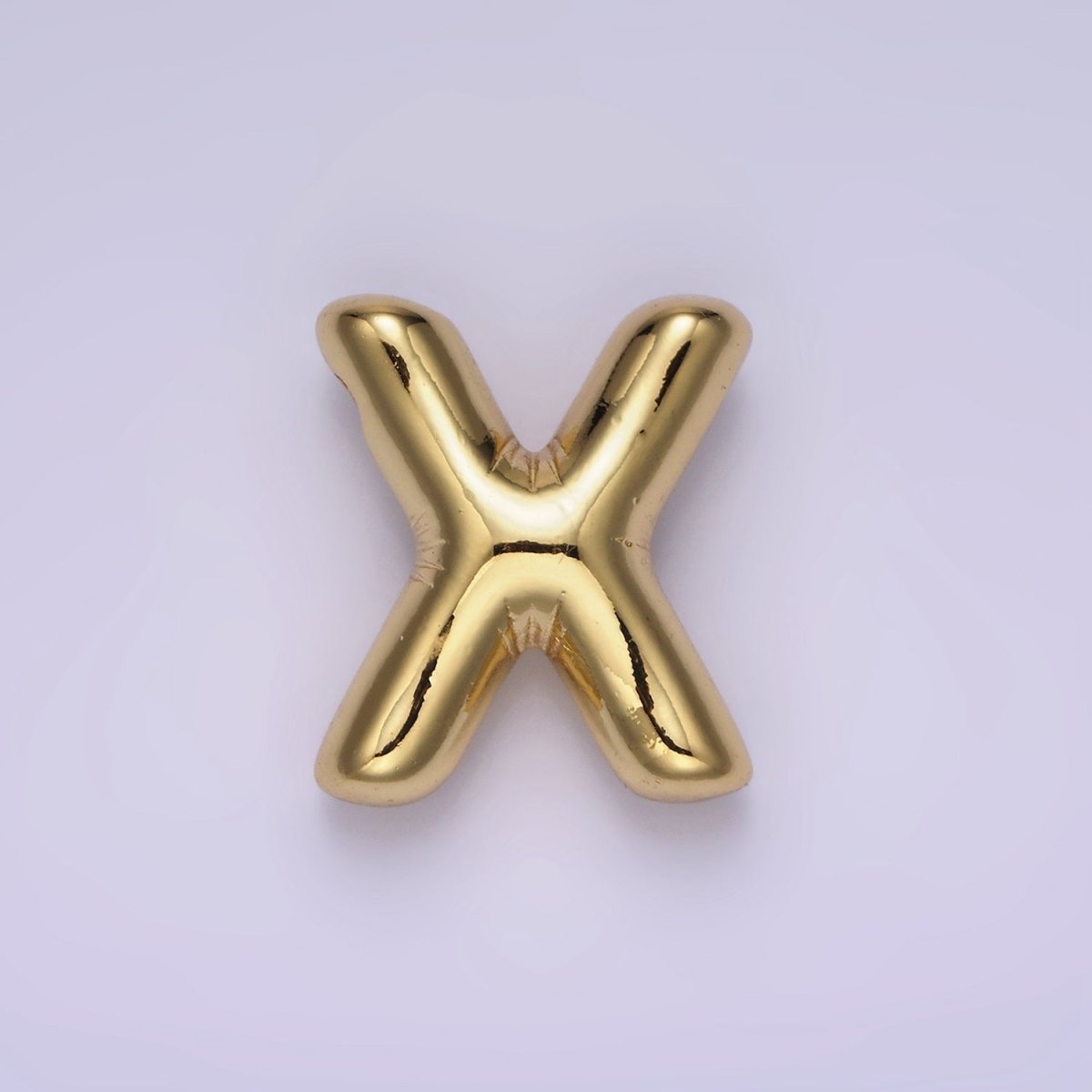 14K Gold Filled 20mm Chubby Balloon Initial Letter Pendant | A1067 - A1079 - DLUXCA
