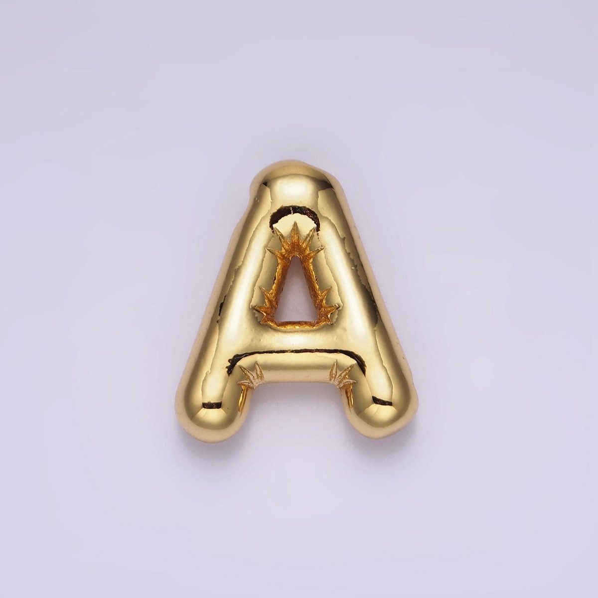 14K Gold Filled 20mm Chubby Balloon Initial Letter Pendant | A1067 - A1079 - DLUXCA