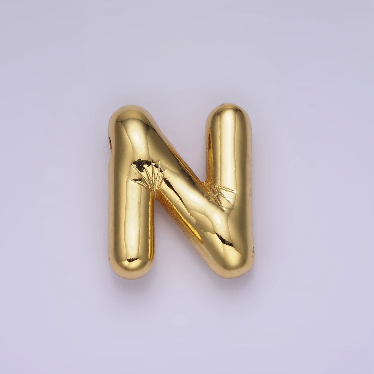 14K Gold Filled 20mm Chubby Balloon Initial Letter Pendant | A1067 - A1079 - DLUXCA