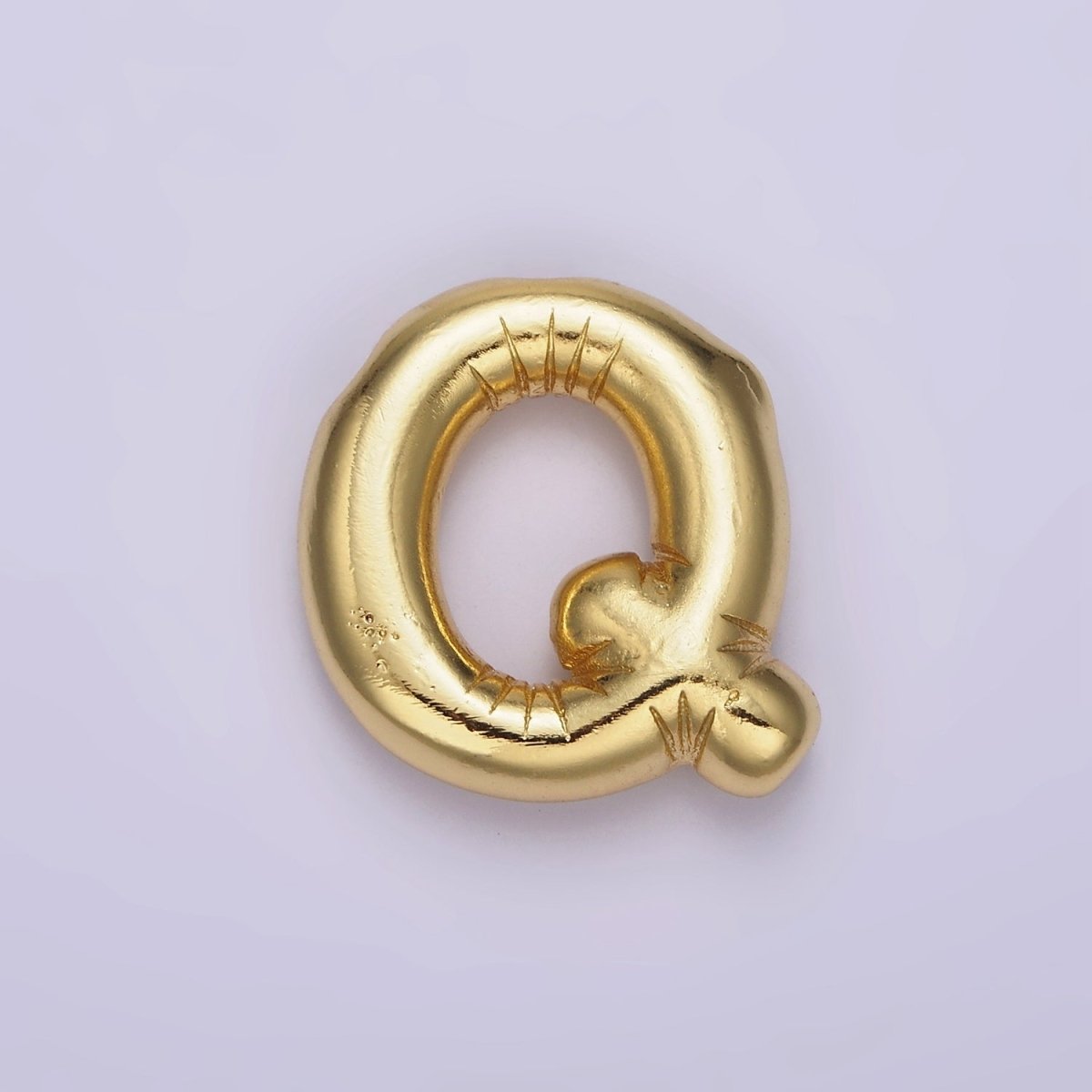 14K Gold Filled 20mm Chubby Balloon Initial Letter Pendant | A1067 - A1079 - DLUXCA