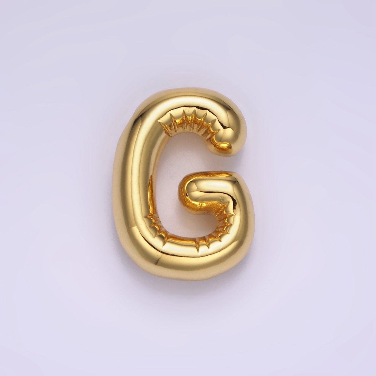 14K Gold Filled 20mm Chubby Balloon Initial Letter Pendant | A1067 - A1079 - DLUXCA