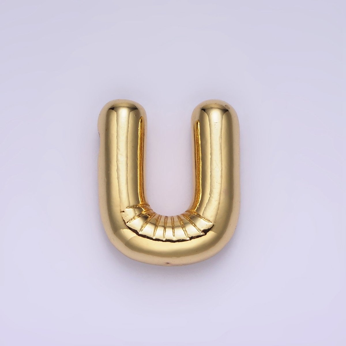 14K Gold Filled 20mm Chubby Balloon Initial Letter Pendant | A1067 - A1079 - DLUXCA