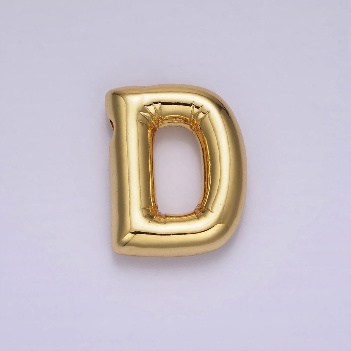 14K Gold Filled 20mm Chubby Balloon Initial Letter Pendant | A1067 - A1079 - DLUXCA