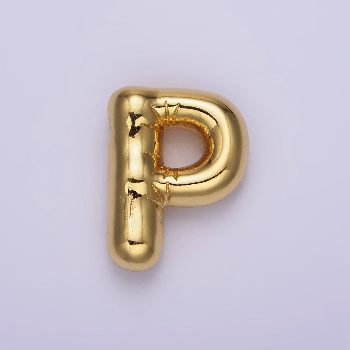 14K Gold Filled 20mm Chubby Balloon Initial Letter Pendant | A1067 - A1079 - DLUXCA