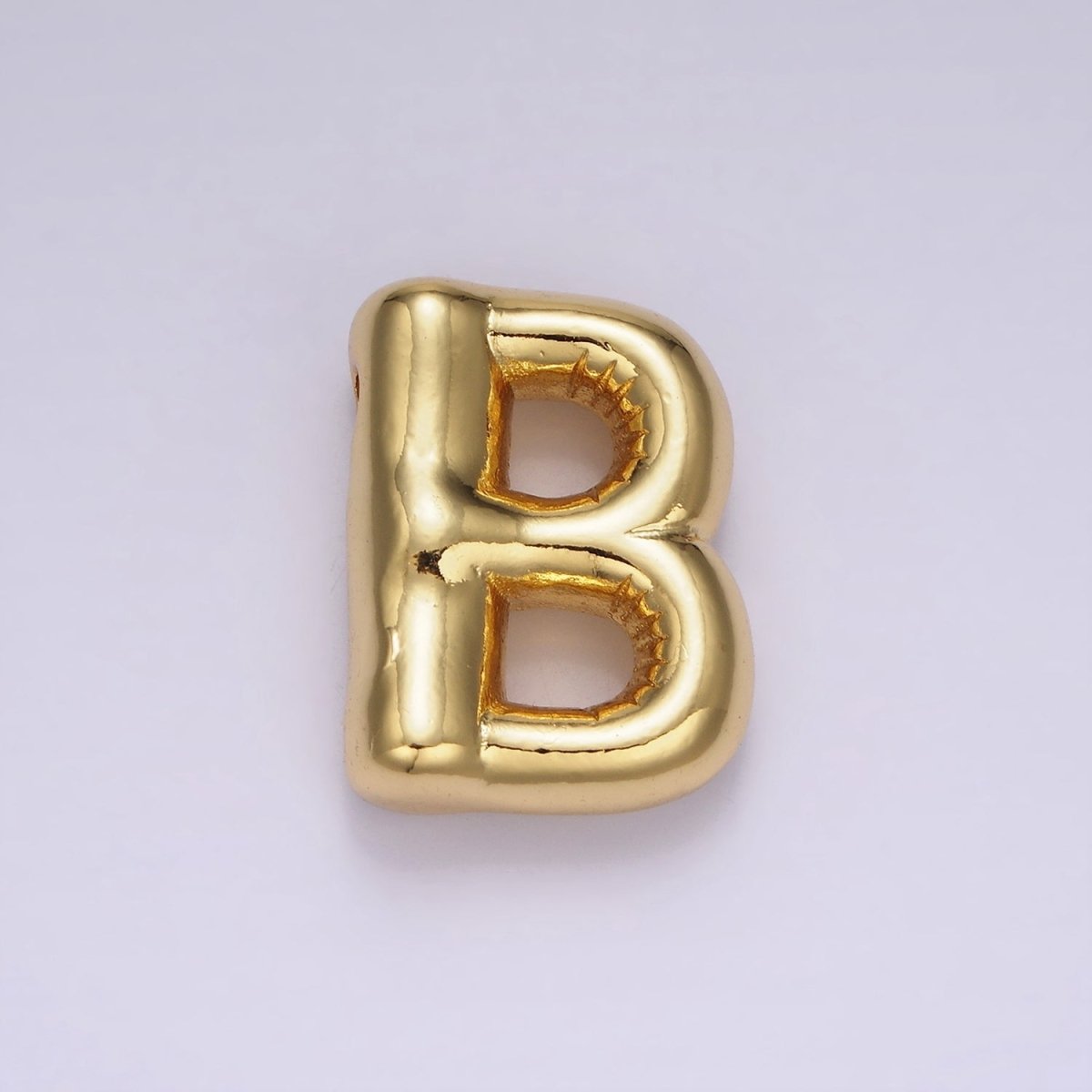 14K Gold Filled 20mm Chubby Balloon Initial Letter Pendant | A1067 - A1079 - DLUXCA