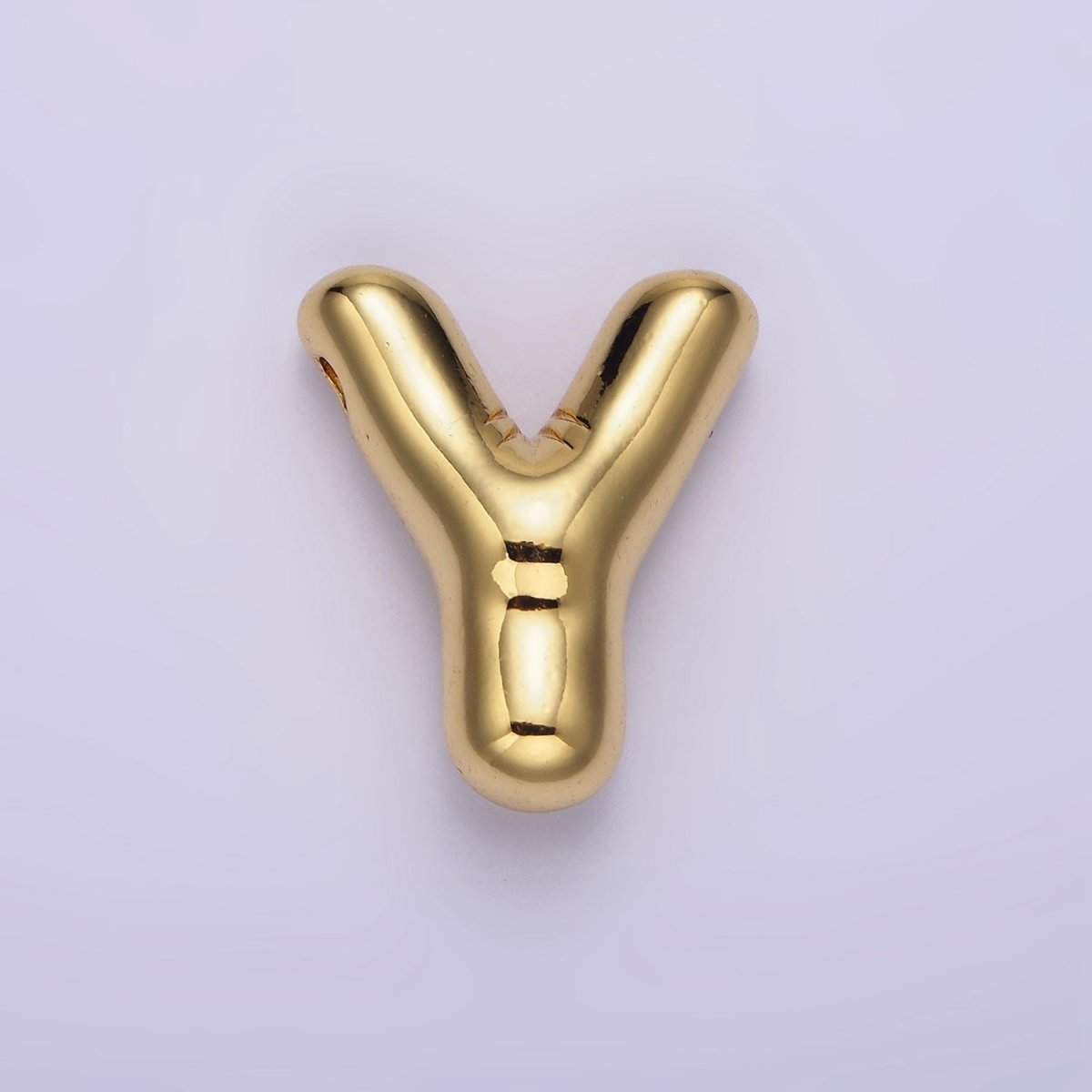 14K Gold Filled 20mm Chubby Balloon Initial Letter Pendant | A1067 - A1079 - DLUXCA
