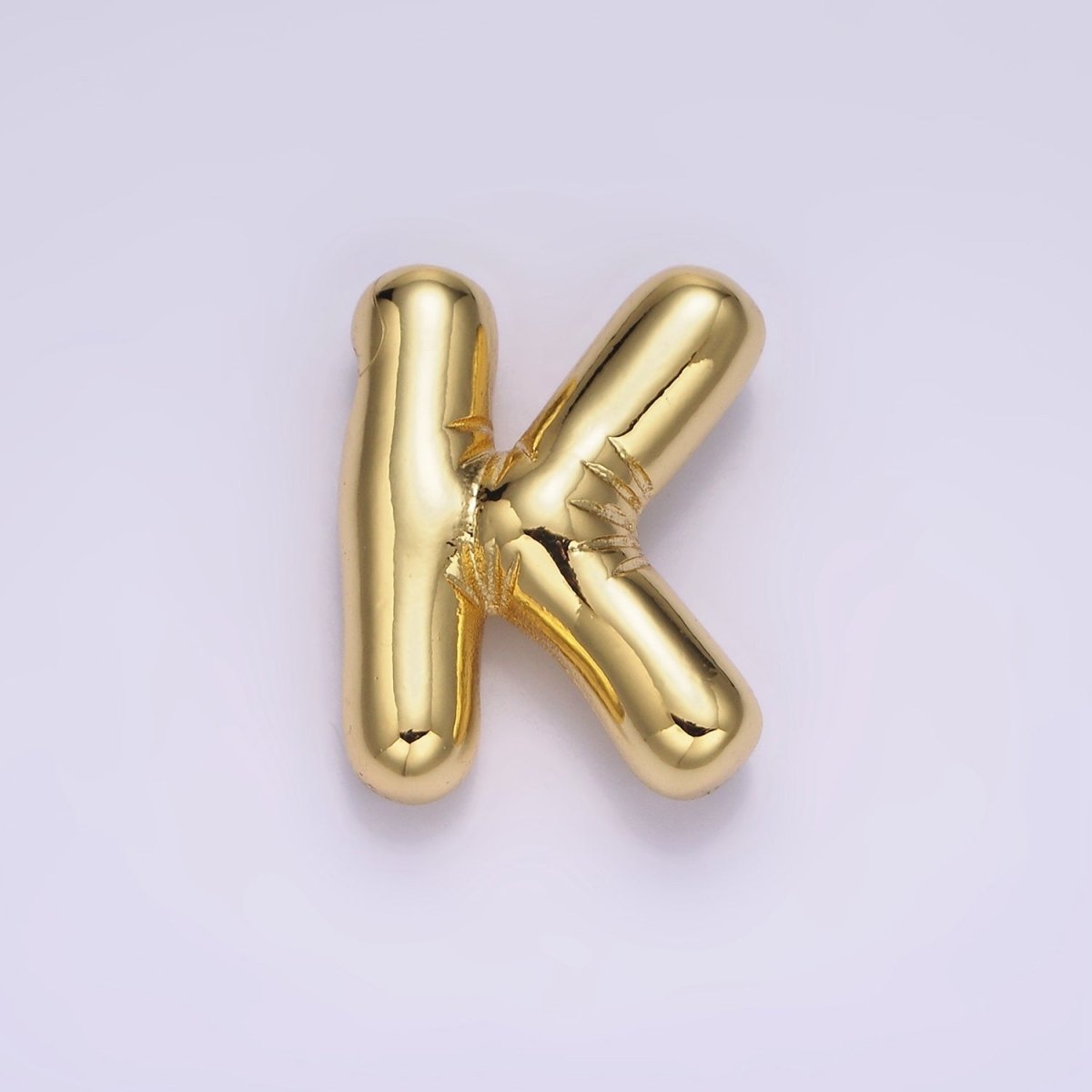 14K Gold Filled 20mm Chubby Balloon Initial Letter Pendant | A1067 - A1079 - DLUXCA