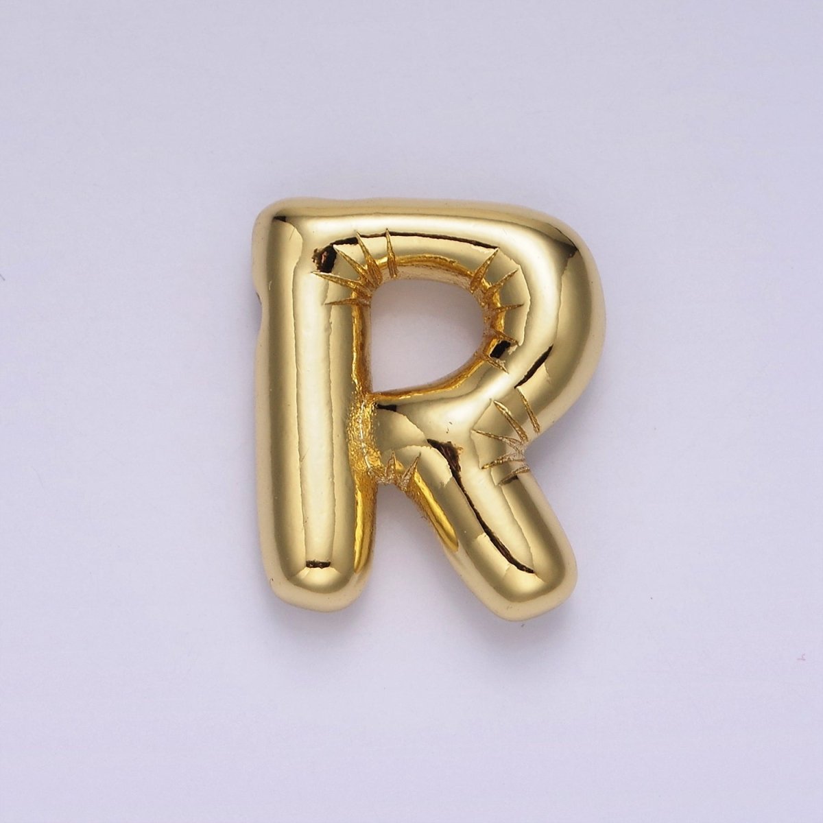 14K Gold Filled 20mm Chubby Balloon Initial Letter Pendant | A1067 - A1079 - DLUXCA