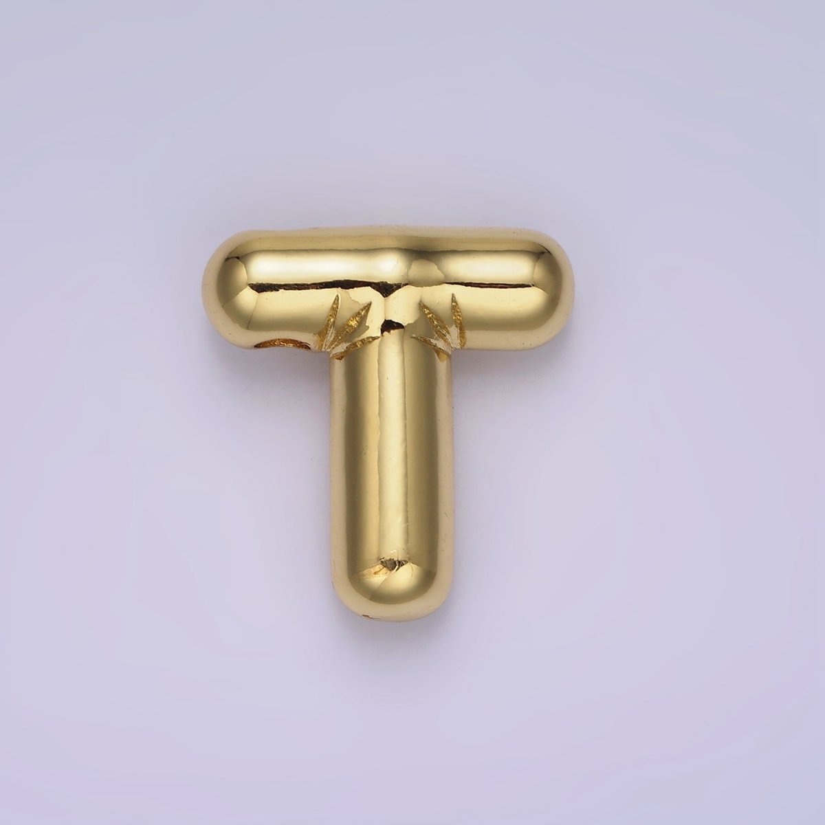 14K Gold Filled 20mm Chubby Balloon Initial Letter Pendant | A1067 - A1079 - DLUXCA