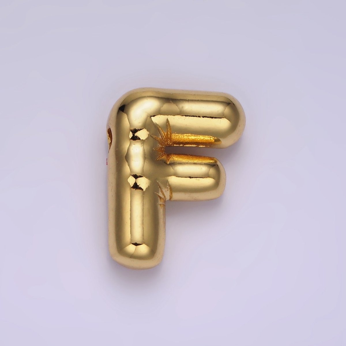 14K Gold Filled 20mm Chubby Balloon Initial Letter Pendant | A1067 - A1079 - DLUXCA