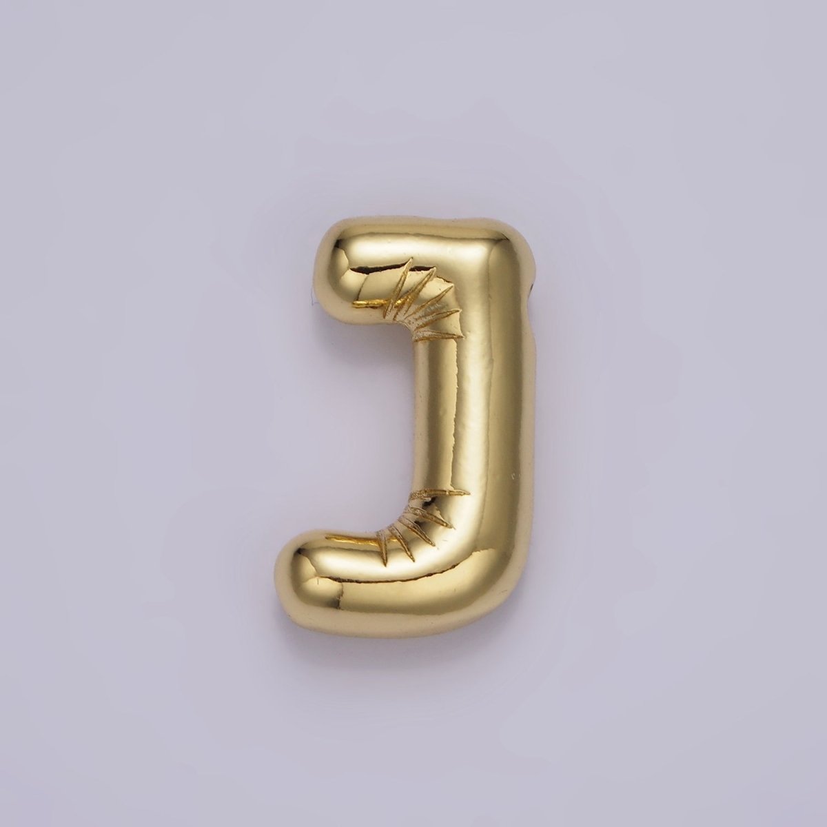 14K Gold Filled 20mm Chubby Balloon Initial Letter Pendant | A1067 - A1079 - DLUXCA