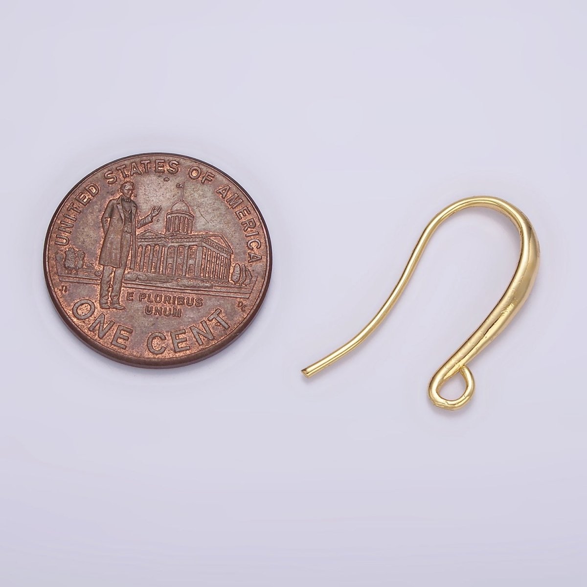 14K Gold Filled 20mm Loop Minimalist French Hook Earrings Findings Supply | Z569 - DLUXCA