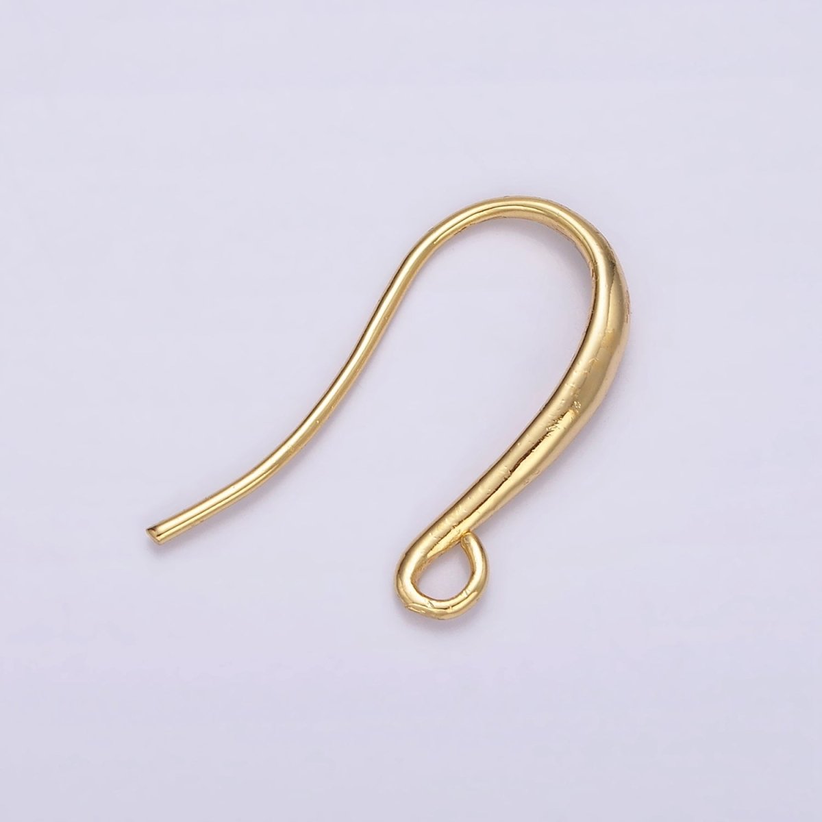 14K Gold Filled 20mm Loop Minimalist French Hook Earrings Findings Supply | Z569 - DLUXCA