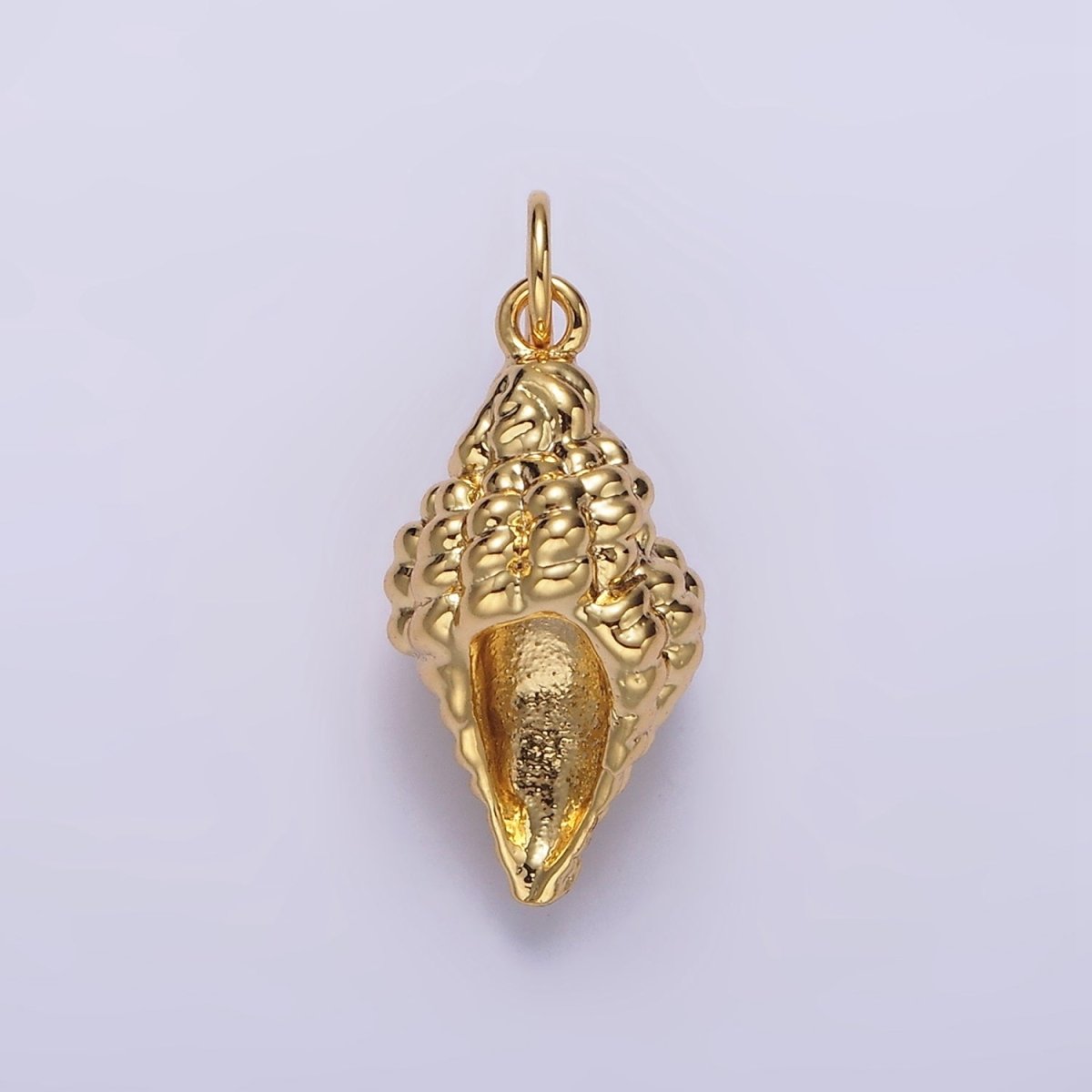 14K Gold Filled 20mm Ocean Clam Sea Shell Add-On Charm in Gold & Silver | N-1083 N-1084 - DLUXCA