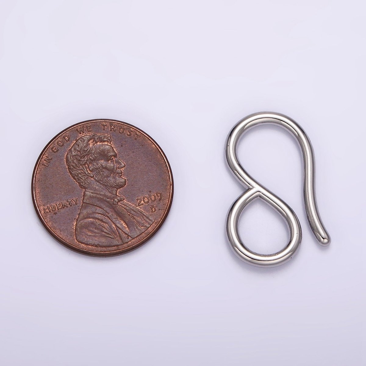 14K Gold Filled 22mm Curved Minimalist Infinity S-Hook Closure Supply Findings in Gold & Silver | Z650 - DLUXCA