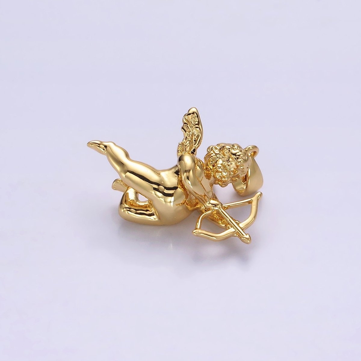 14K Gold Filled 23mm Cherub Baby Angel Mini Pendant in Gold & Silver | N1268 N1269 - DLUXCA