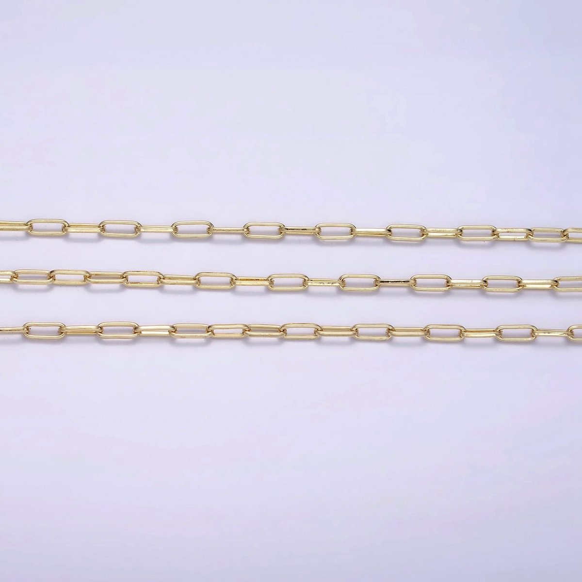 14K Gold Filled 2.3mm Paperclip 16 Inch, 18 Inch, 20 Inch Layering Chain Necklace | WA-2120 - WA-2123 Clearance Pricing - DLUXCA