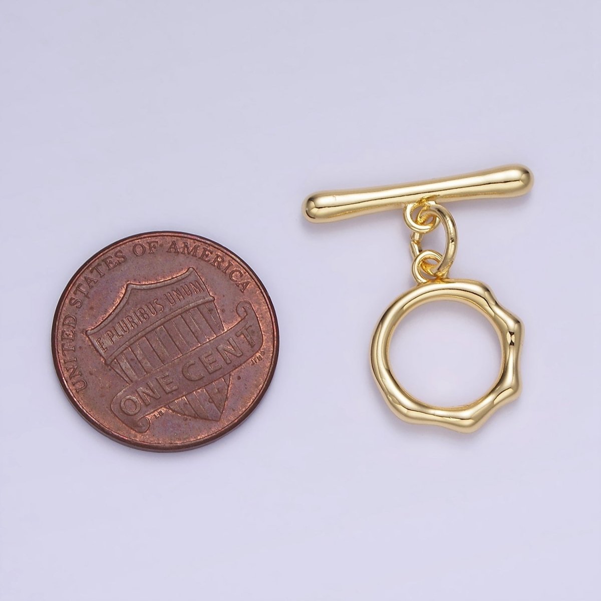 14K Gold Filled 24mm Molten Drip OT Toggle Clasps Closure Findings | Z718 - DLUXCA