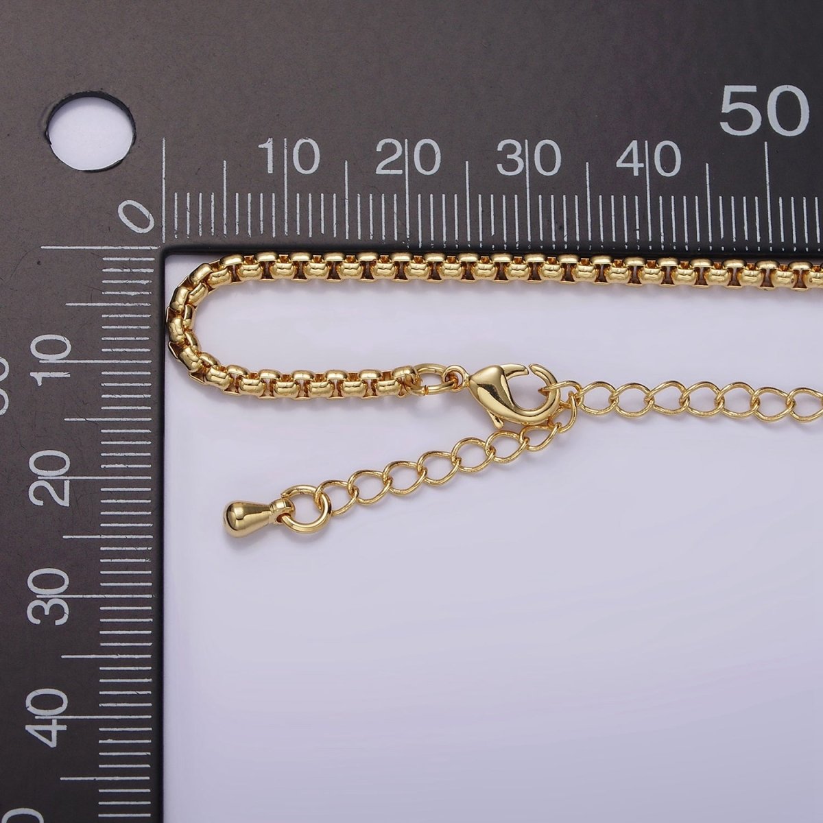 14K Gold Filled 2.5mm Chubby Box Chain 18 Inch, 16 Inch Layering Choker Necklace in Gold & Silver | WA-2220 - WA-2223 Clearance Pricing - DLUXCA