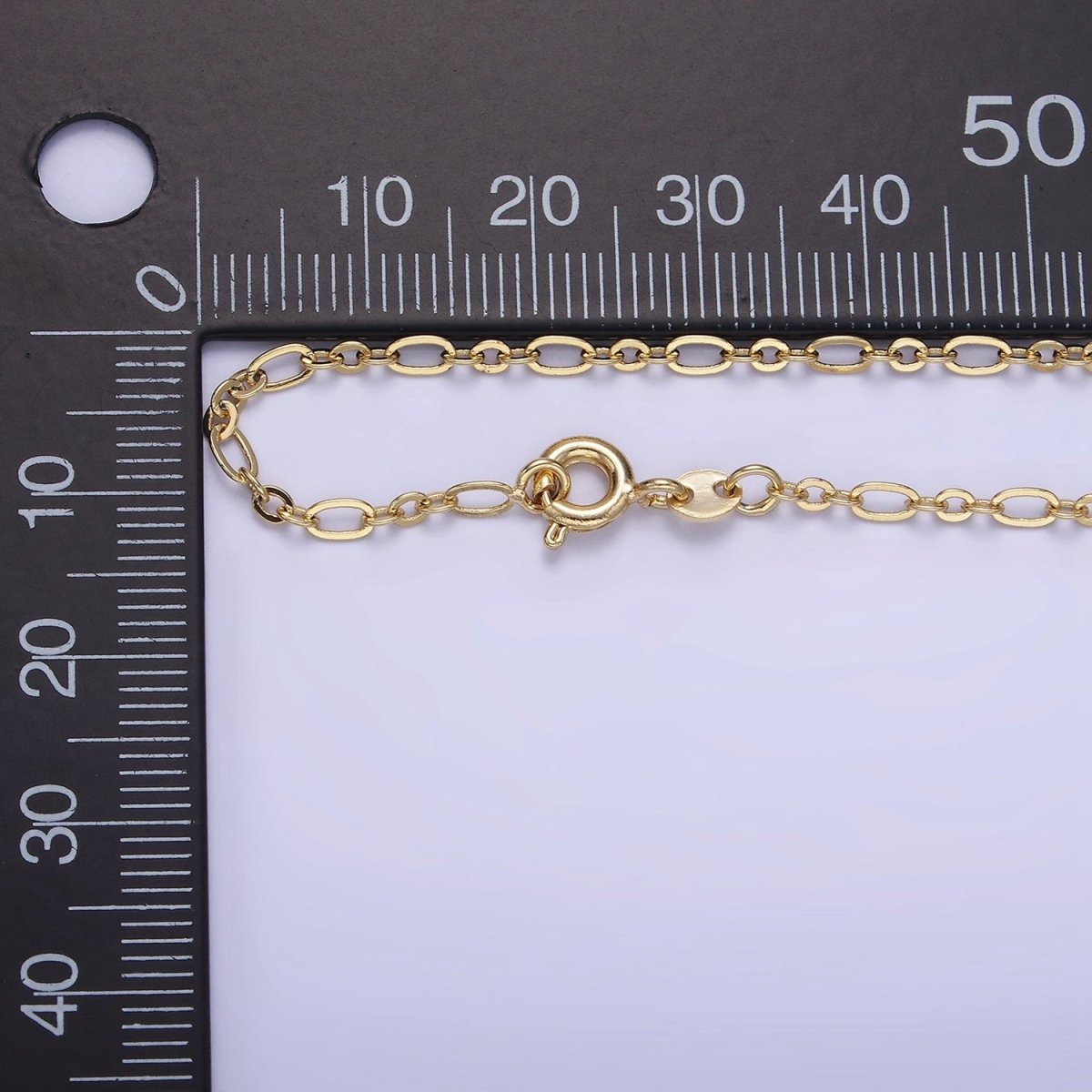 14K Gold Filled 2.5mm Figaro Chain 18 Inch Necklace | WA-2464 - DLUXCA