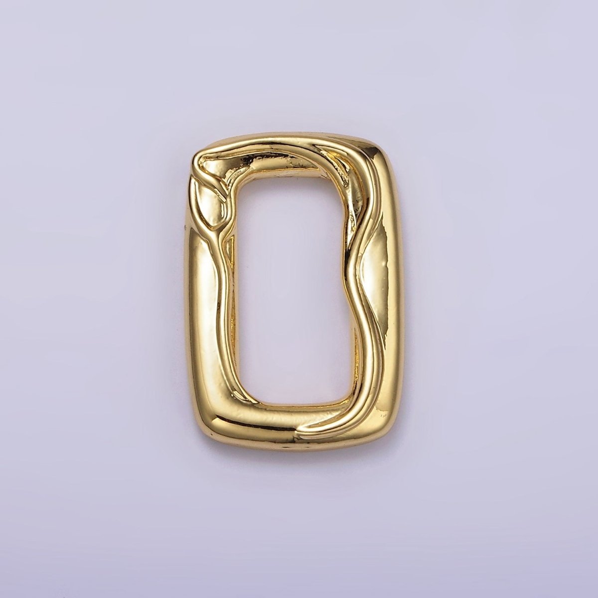 14K Gold Filled 25mm Molten Rectangular Link Jewelry Finding Supply | Z615 - DLUXCA