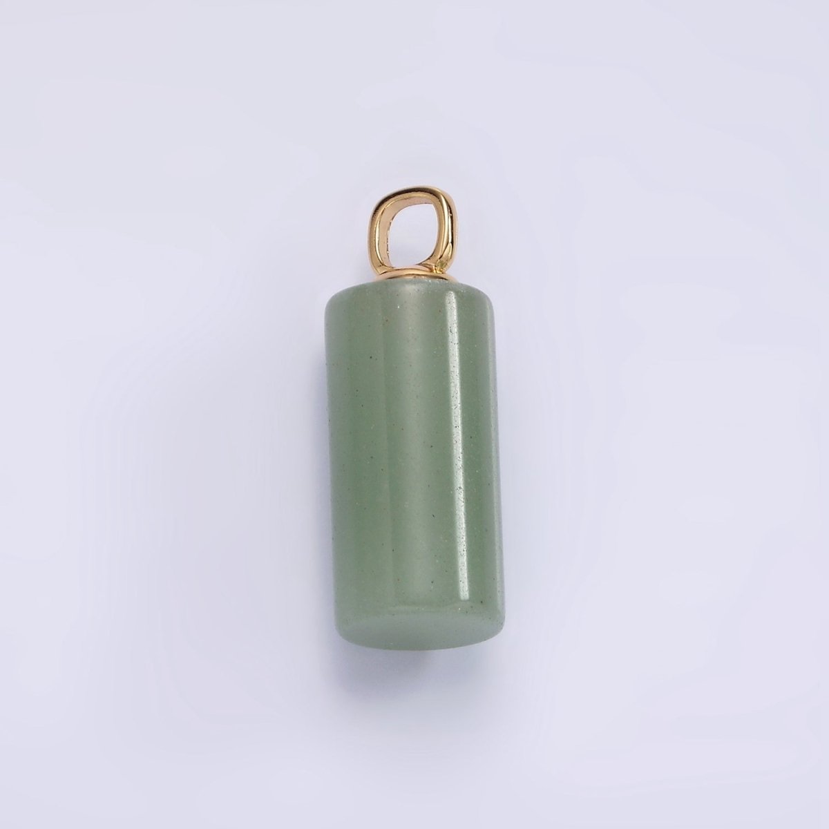 14K Gold Filled 27mm Tube Natural Gemstone Drop Pendant | N1963 - N1968 - DLUXCA