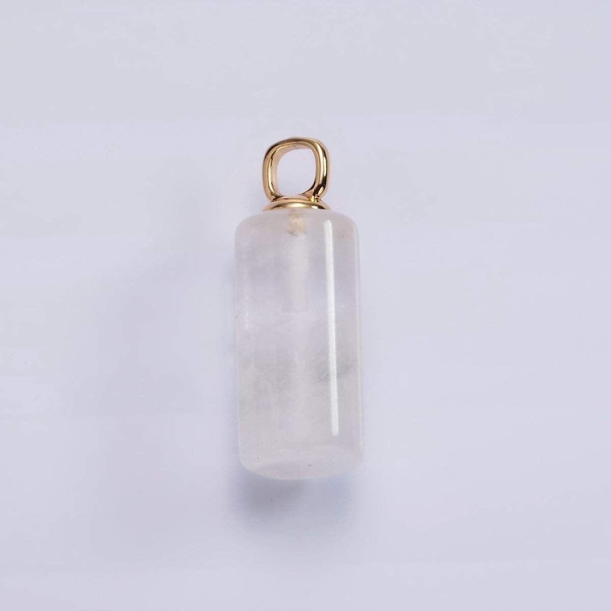 14K Gold Filled 27mm Tube Natural Gemstone Drop Pendant | N1963 - N1968 - DLUXCA
