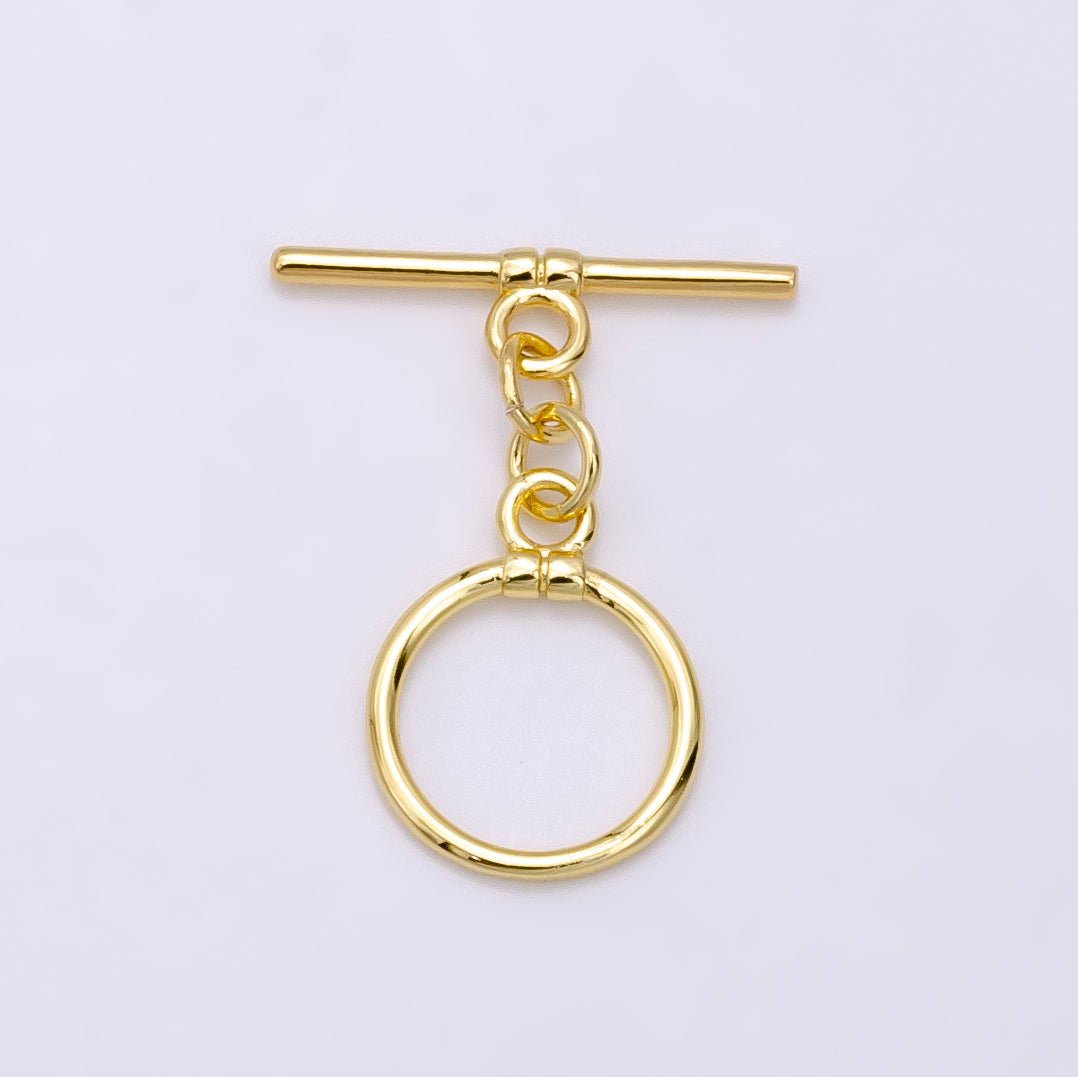 14K Gold Filled 28mm Lined OT Toggle Clasps Closure Jewelry Findings | Z346 - DLUXCA