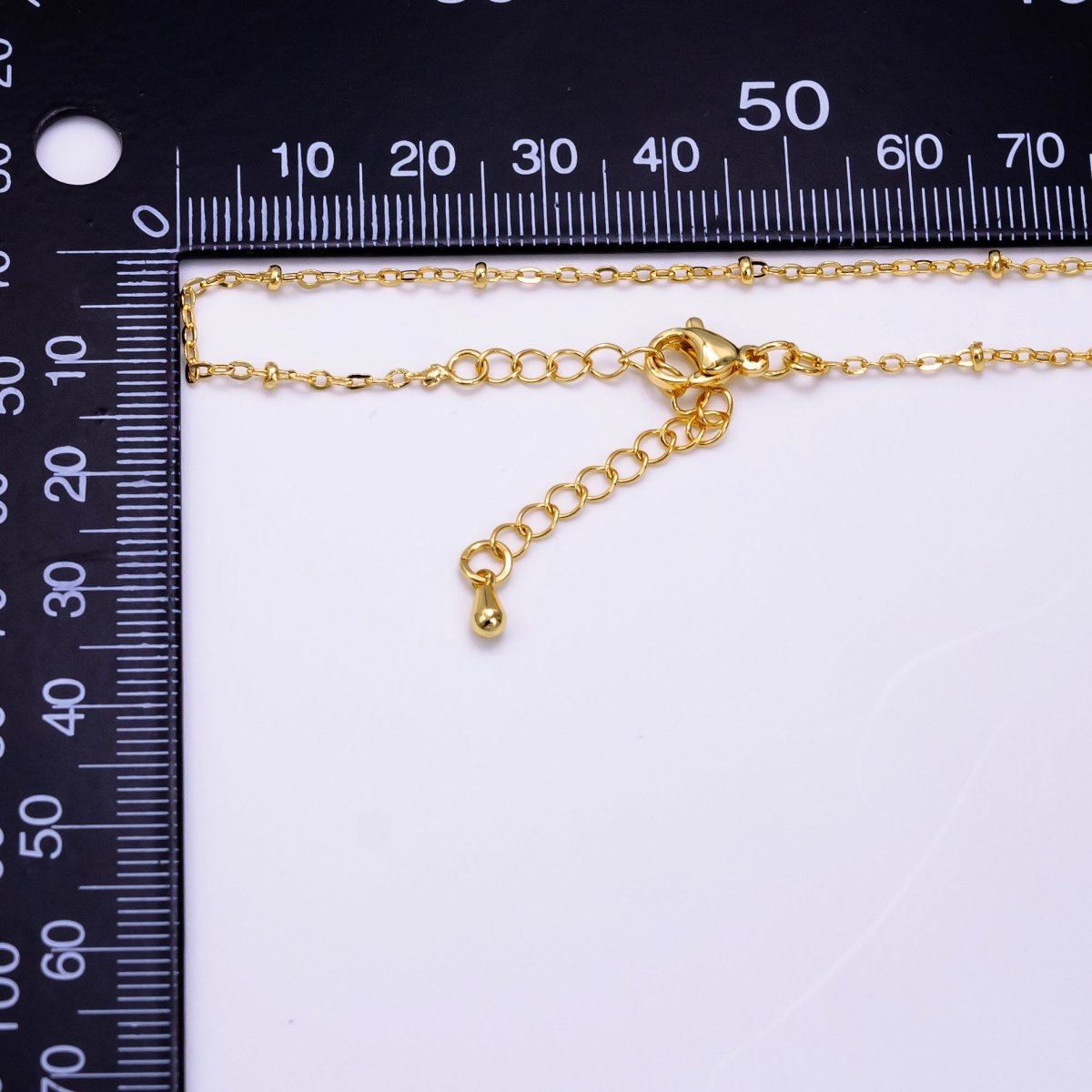 14K Gold Filled 2mm Satellite Cable Chain 18 Inch Necklace w. Extender | WA-2454 - DLUXCA