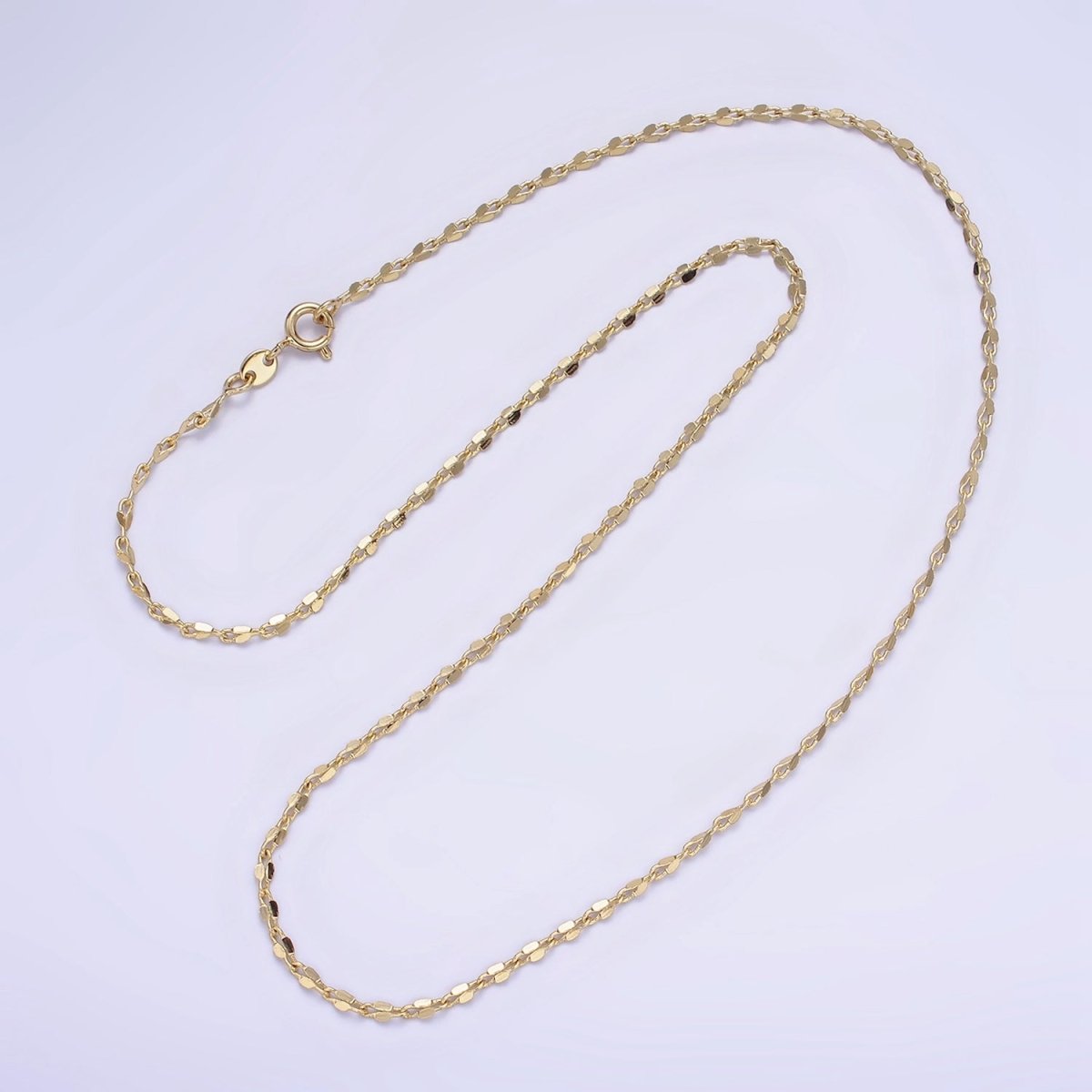 14K Gold Filled 2mm Unique Link 18 Inch Necklace | WA-2466 - DLUXCA