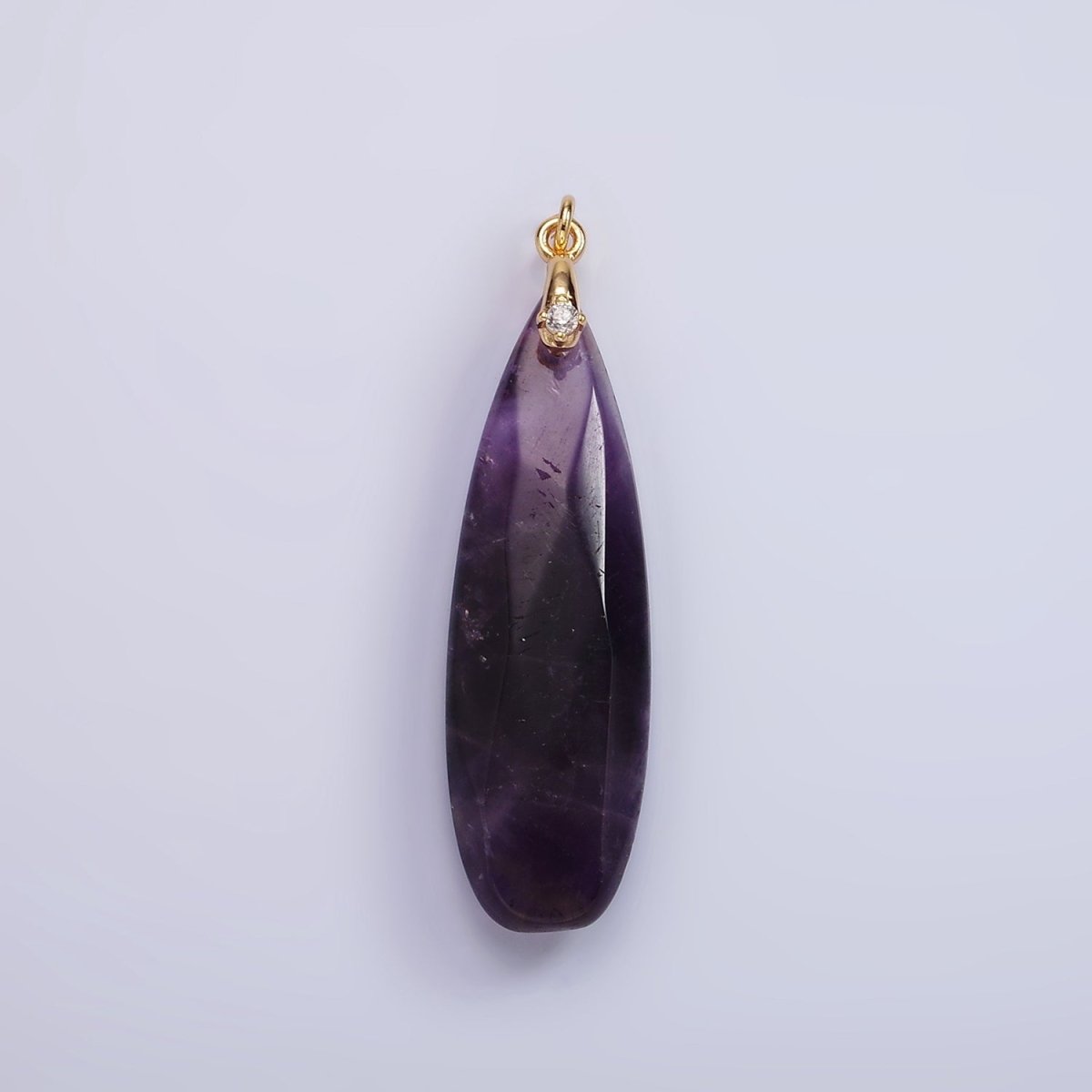 14K Gold Filled 45mm Natural Gemstone Teardrop Briolette Beads Charm | AC921 - AC927 - DLUXCA