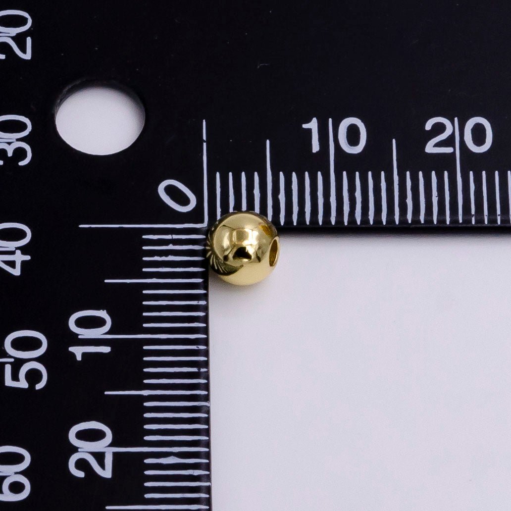 14K Gold Filled 4mm 5mm, 6mm Minimalist Bead by 10 Pieces/Bag | B-922 B-923 B-924 - DLUXCA