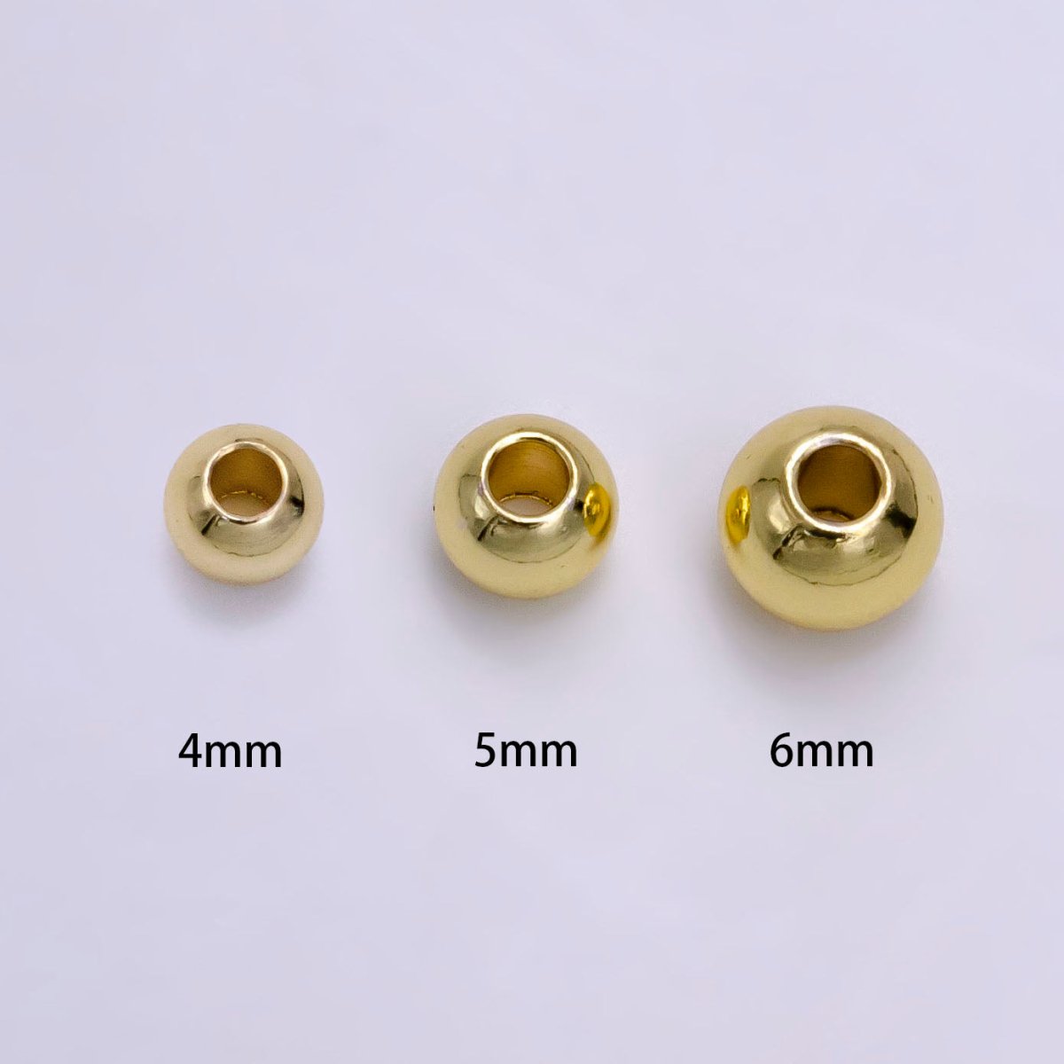 14K Gold Filled 4mm 5mm, 6mm Minimalist Bead by 10 Pieces/Bag | B-922 B-923 B-924 - DLUXCA