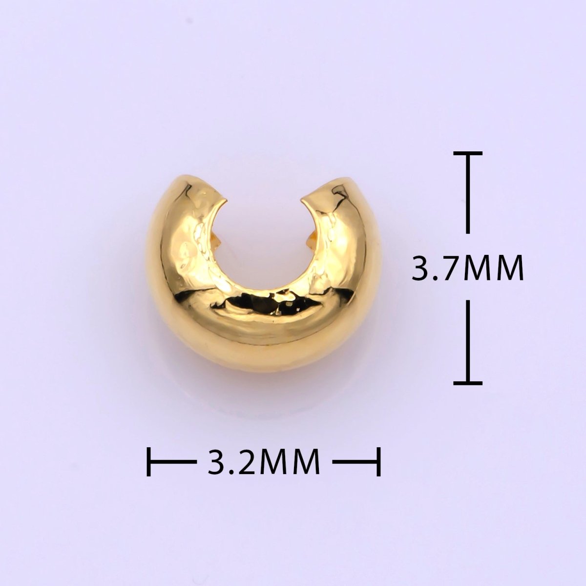 14K Gold Filled 5mm, 3mm Open Bead Crimp Cover 50 Pieces Per Pack Jewelry Findings | L542 Z717 - DLUXCA