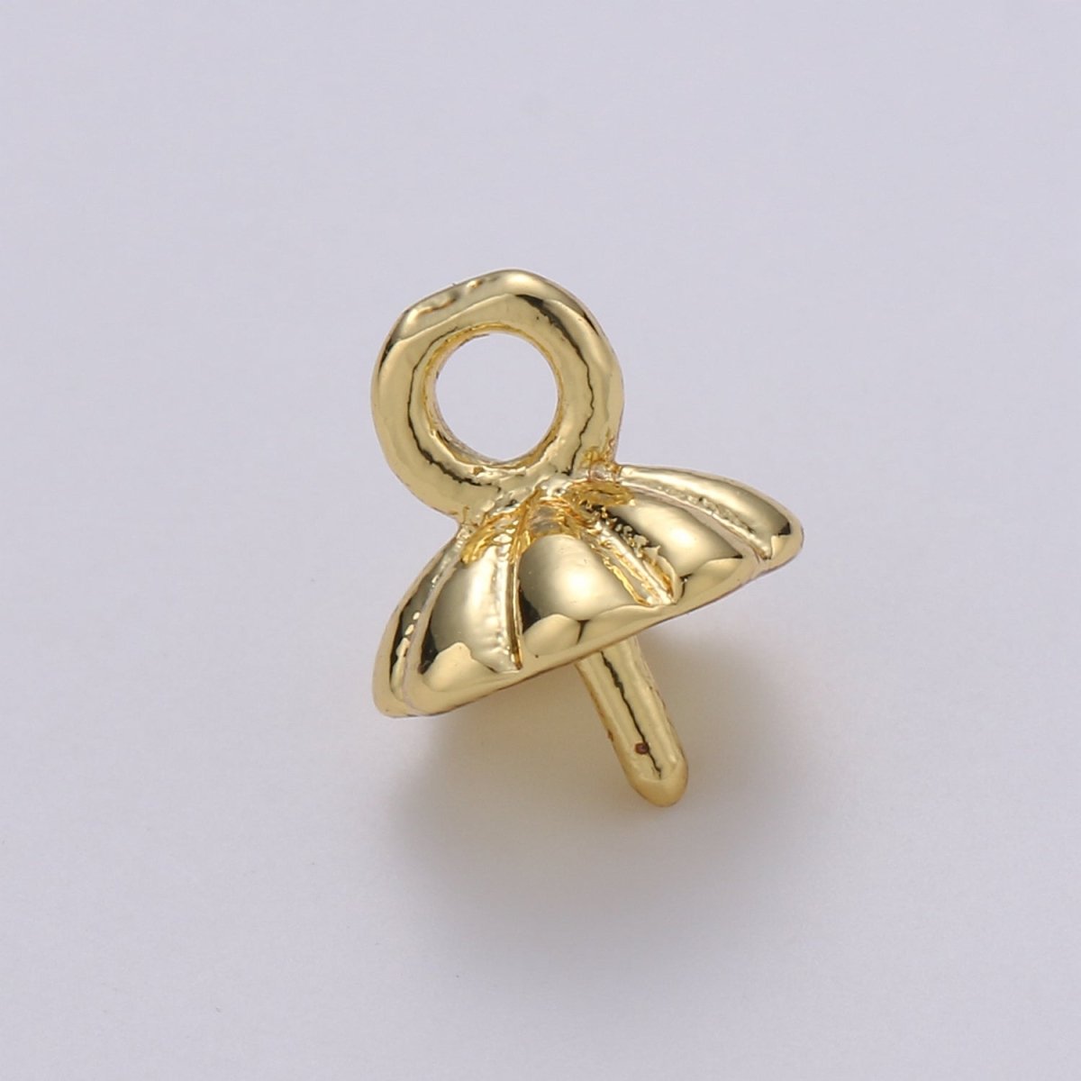 14K Gold Filled 5mm Drilled Peg Bail Jewelry Findings Supply | K848 - DLUXCA