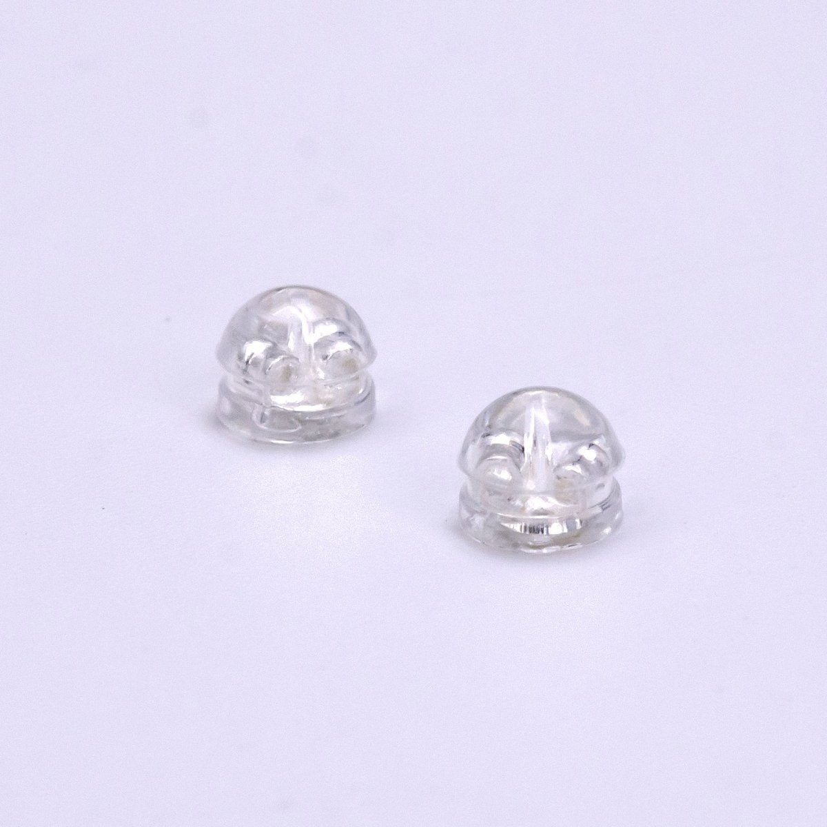 14K Gold Filled 5mm Rubber Backings Earrings Finding Supply Pack in Gold & Silver | Z621 Z622 - DLUXCA