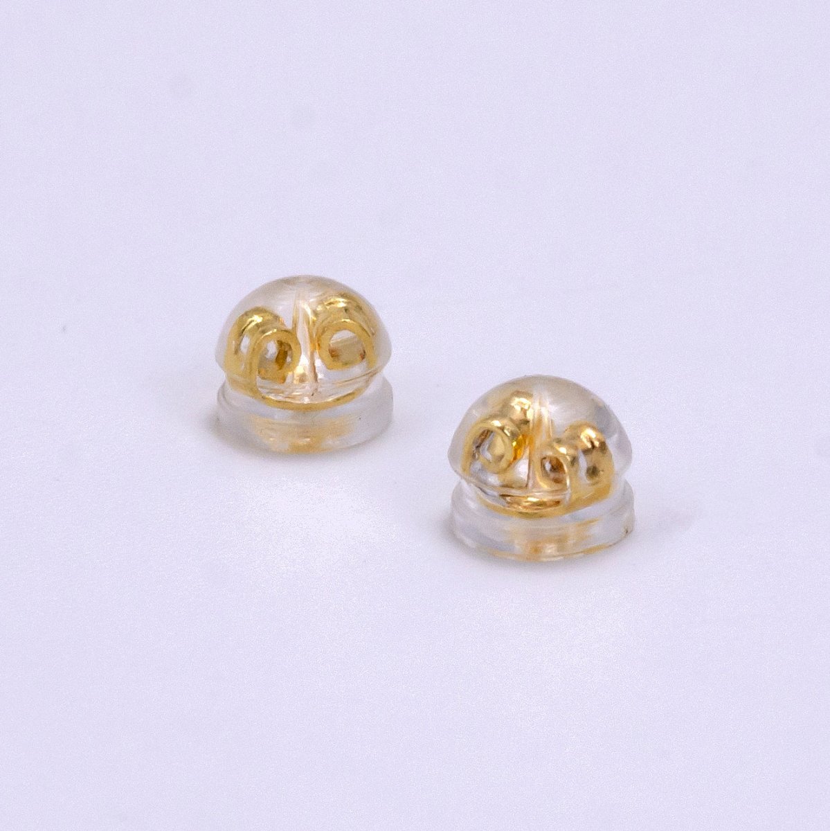 14K Gold Filled 5mm Rubber Backings Earrings Finding Supply Pack in Gold & Silver | Z621 Z622 - DLUXCA
