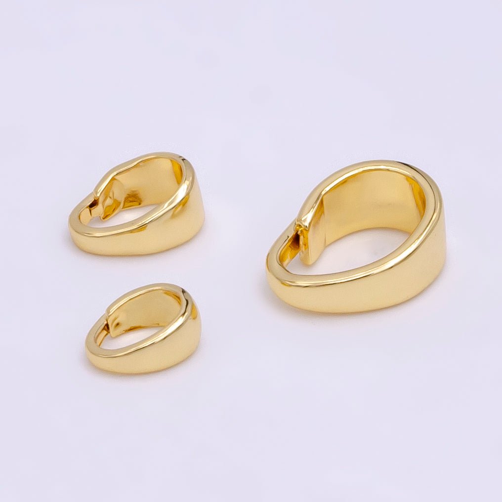 14K Gold Filled 6.7mm, 7.7mm, 11mm Bail Jewelry Findings Supply | Z-609 - Z-611 - DLUXCA