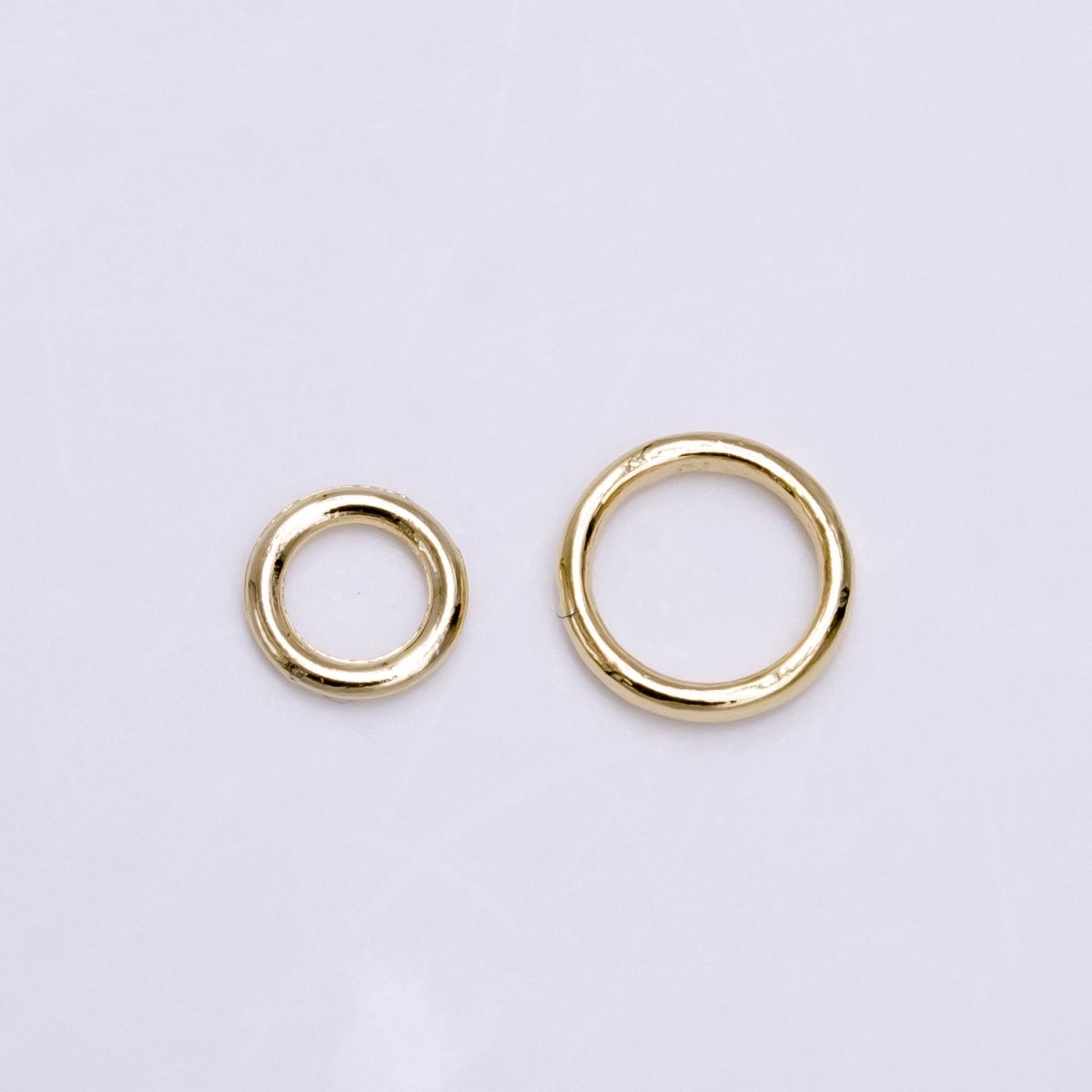 14K Gold Filled 6mm, 8mm Soldered Close Jump Ring Jewelry Making Supply Pack | Z-908 Z-909 - DLUXCA