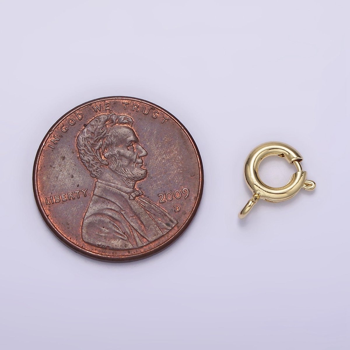 14K Gold Filled 6mm Round Spring Ring Closure Jewelry Making Findings Supply | Z-539 - DLUXCA