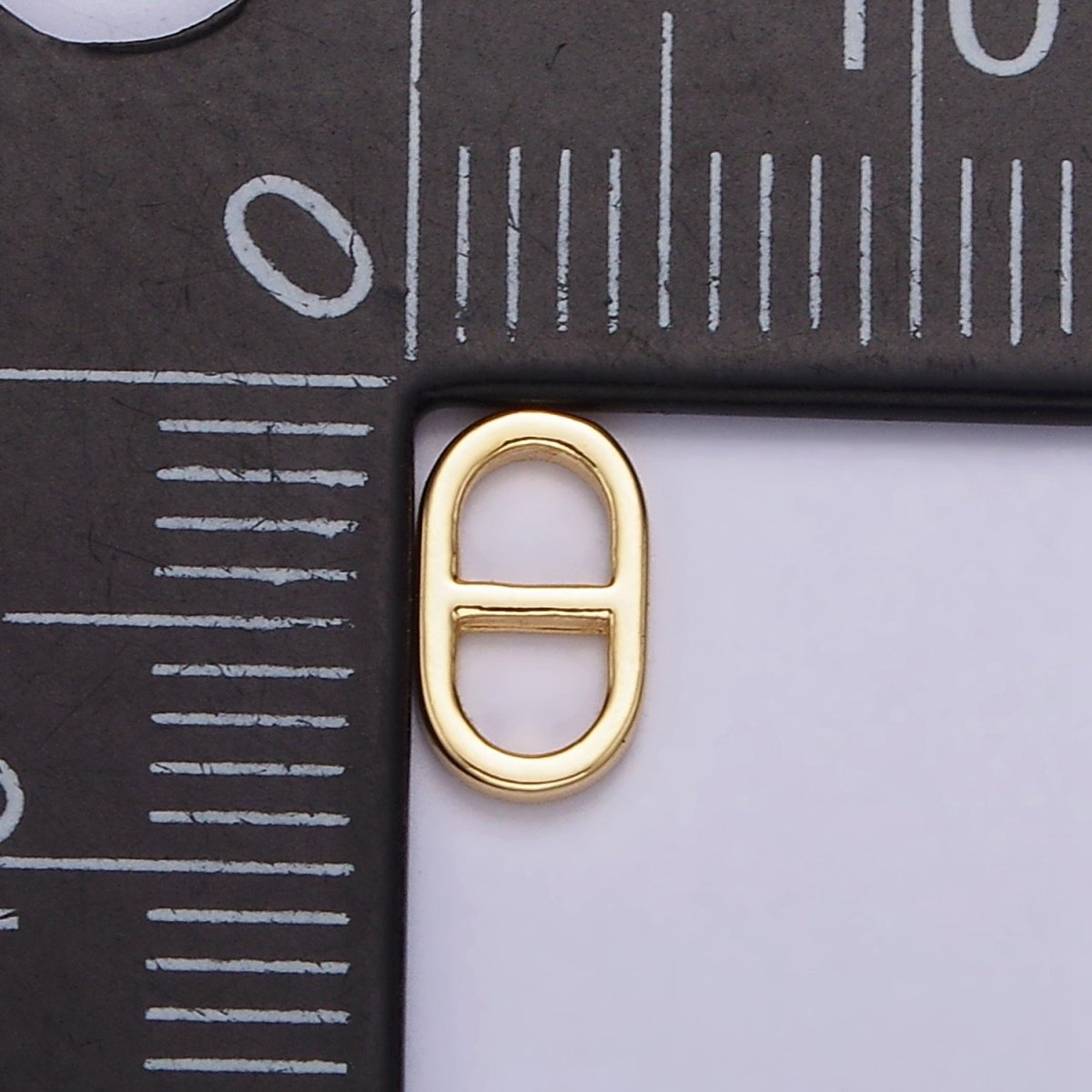 14K Gold Filled 8mm Anchor Link Oblong Bar Jewelry Findings Supply | Z572 - DLUXCA