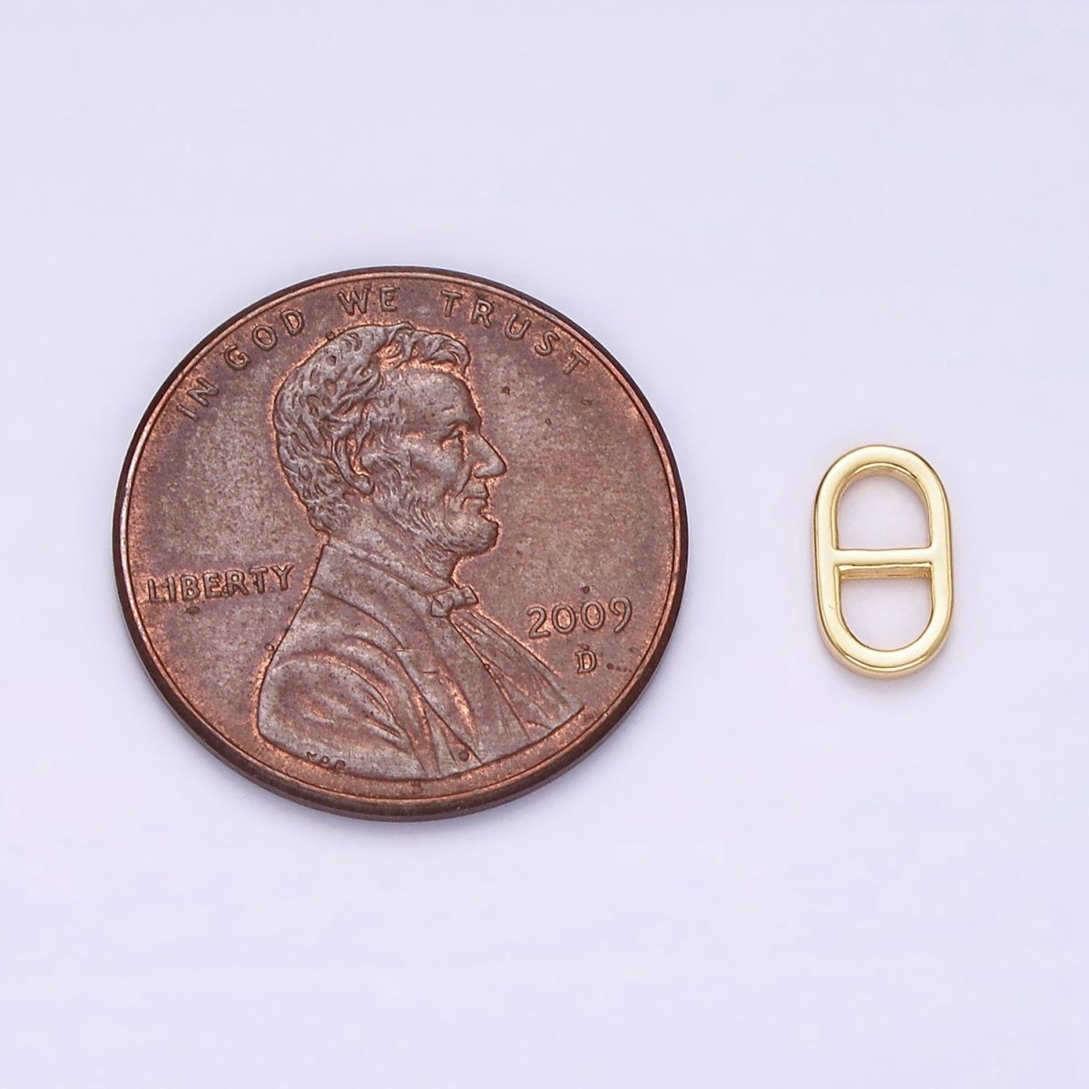 14K Gold Filled 8mm Anchor Link Oblong Bar Jewelry Findings Supply | Z572 - DLUXCA