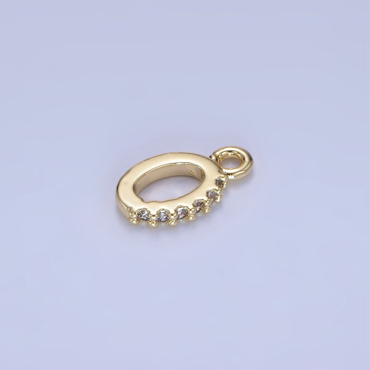 14K Gold Filled 8mm Micro Paved CZ Bail Open Loop Findings | Z744 - DLUXCA