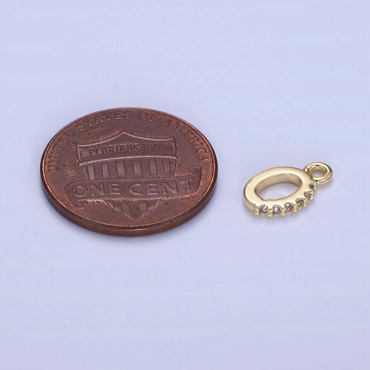 14K Gold Filled 8mm Micro Paved CZ Bail Open Loop Findings | Z744 - DLUXCA