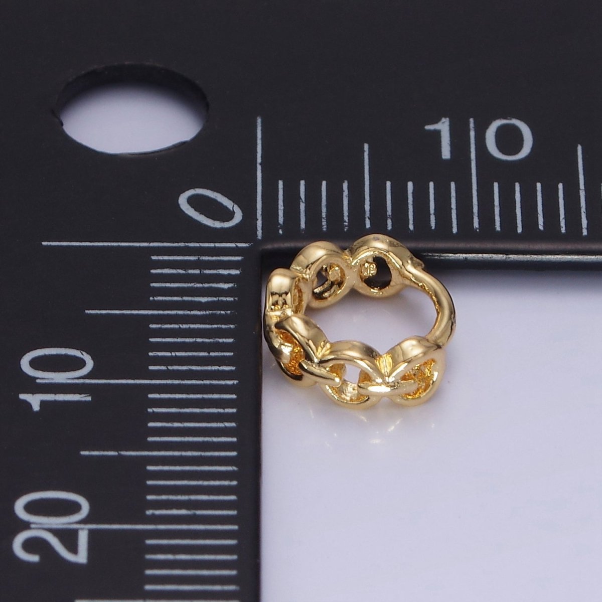 14K Gold Filled 9mm Cable Link Cartilage Huggie Earrings in Gold & Silver | AB1252 AB1253 - DLUXCA