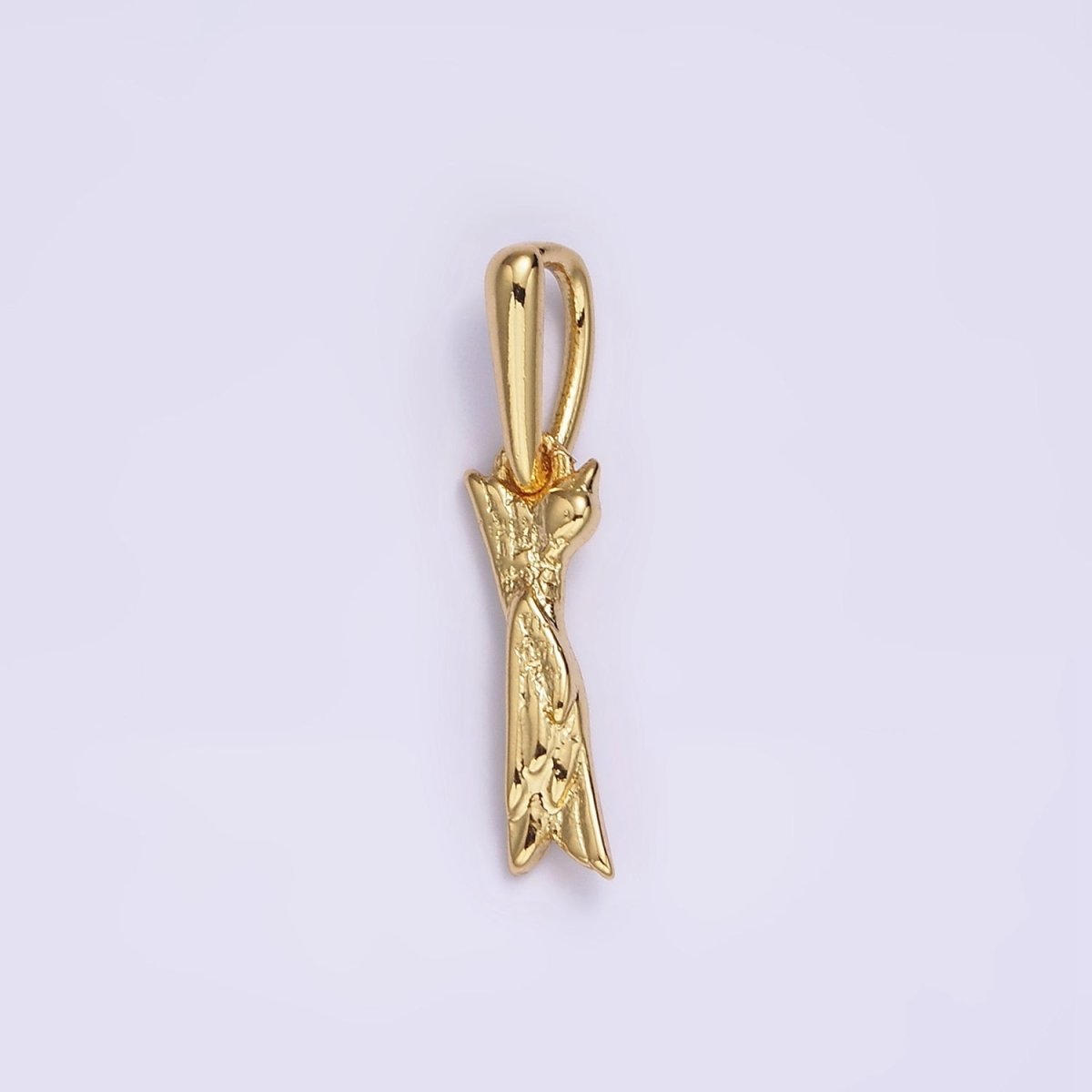 14K Gold Filled A-Z Initial Letter Angel Wings Inspired Charm Personalized Alphabet Pendant | A963~A988 - DLUXCA