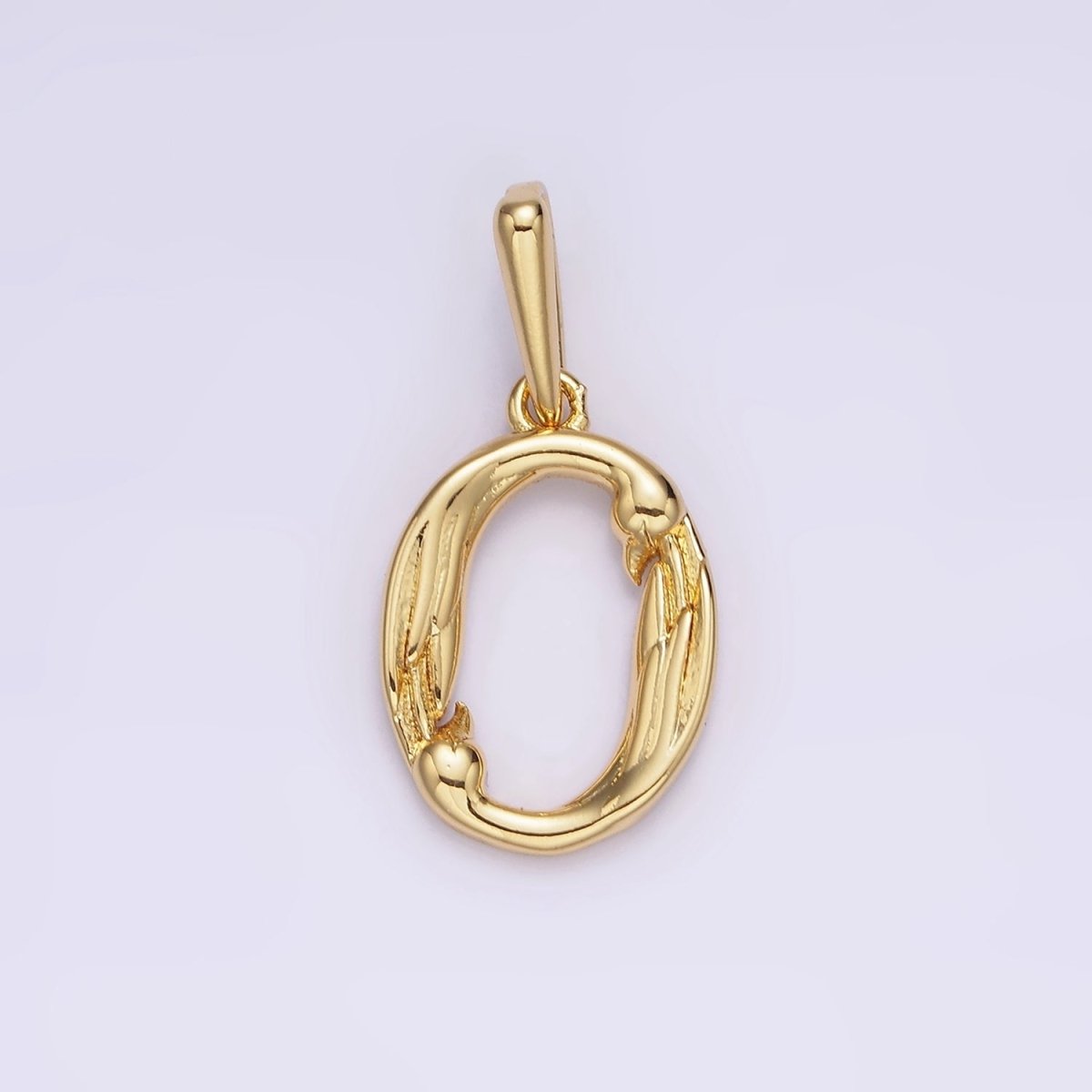 14K Gold Filled A-Z Initial Letter Angel Wings Inspired Charm Personalized Alphabet Pendant | A963~A988 - DLUXCA