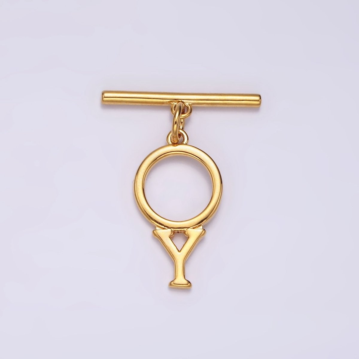 14K Gold Filled A-Z Initial Letter Toggle Clasps Closure Personalized Jewelry Making Findings Supply OT Clasp | A1325 - A1350 - DLUXCA